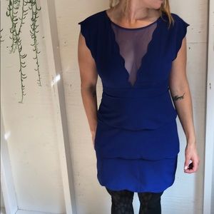 Silence and noise cobalt blue sexy cocktail dress